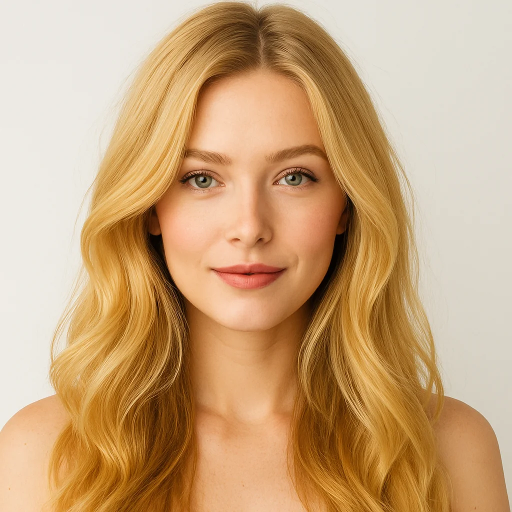 Une blonde platine avec une magnifique chevelure